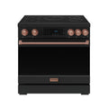36 Inch Professional Induction Range with Tilt Panel Touch Control in Black and Rose Gold | Gordon Ramsay Series