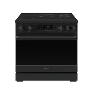36 Inch Professional Induction Range with Tilt Panel Touch Control in Black | Gordon Ramsay Series