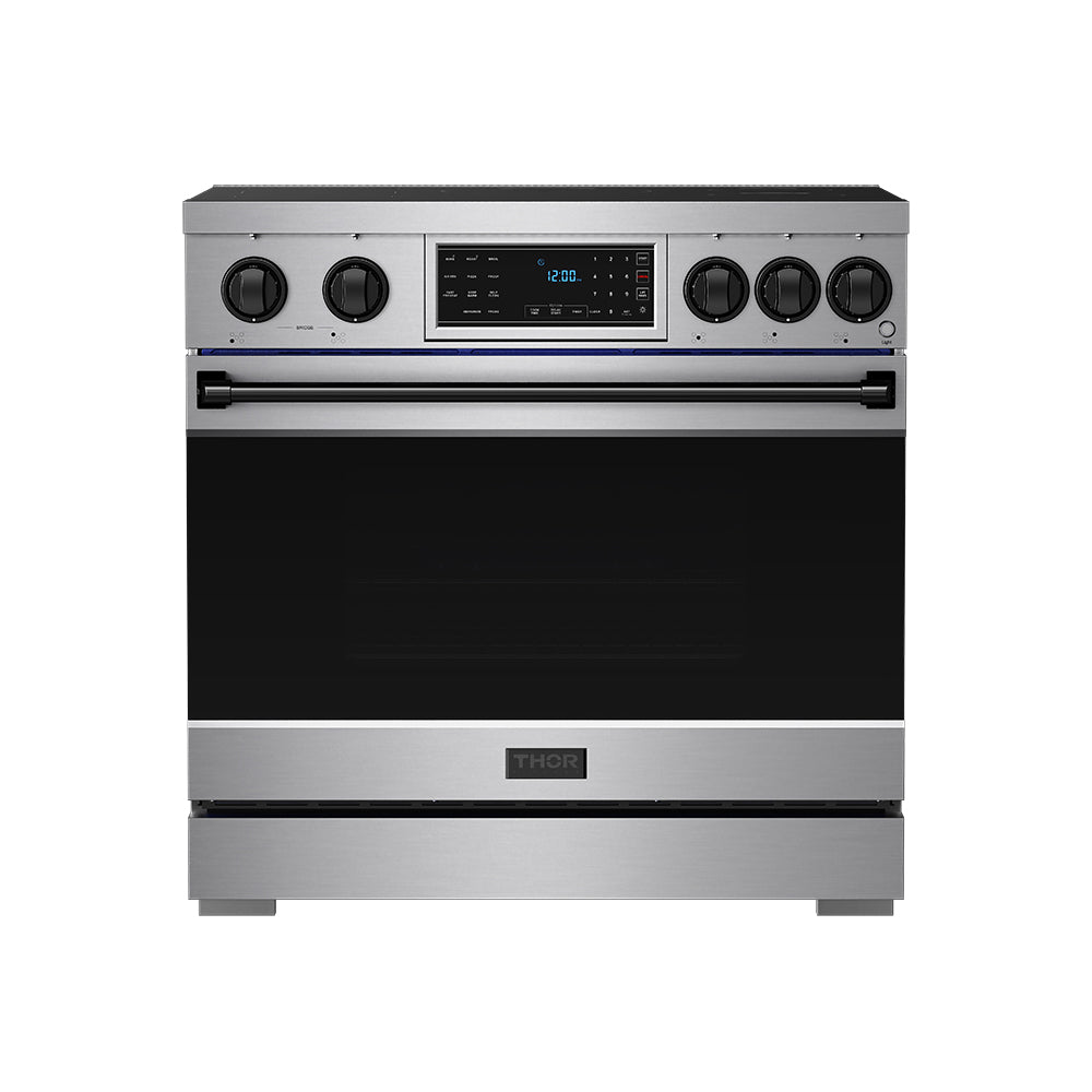 36 Inch Professional Induction Range with Tilt Panel Touch Control in Stainless Steel and Black | Gordon Ramsay Series
