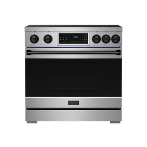 36 Inch Professional Induction Range with Tilt Panel Touch Control in Stainless Steel and Black | Gordon Ramsay Series