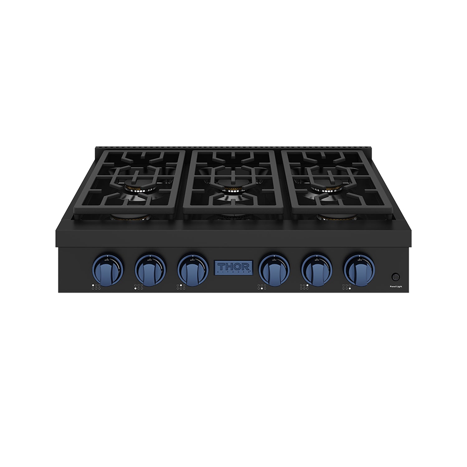 THOR x Gordon Ramsay Collection 36 Inch Professional Gas Rangetop with Knob Control – Matte Black/Blue