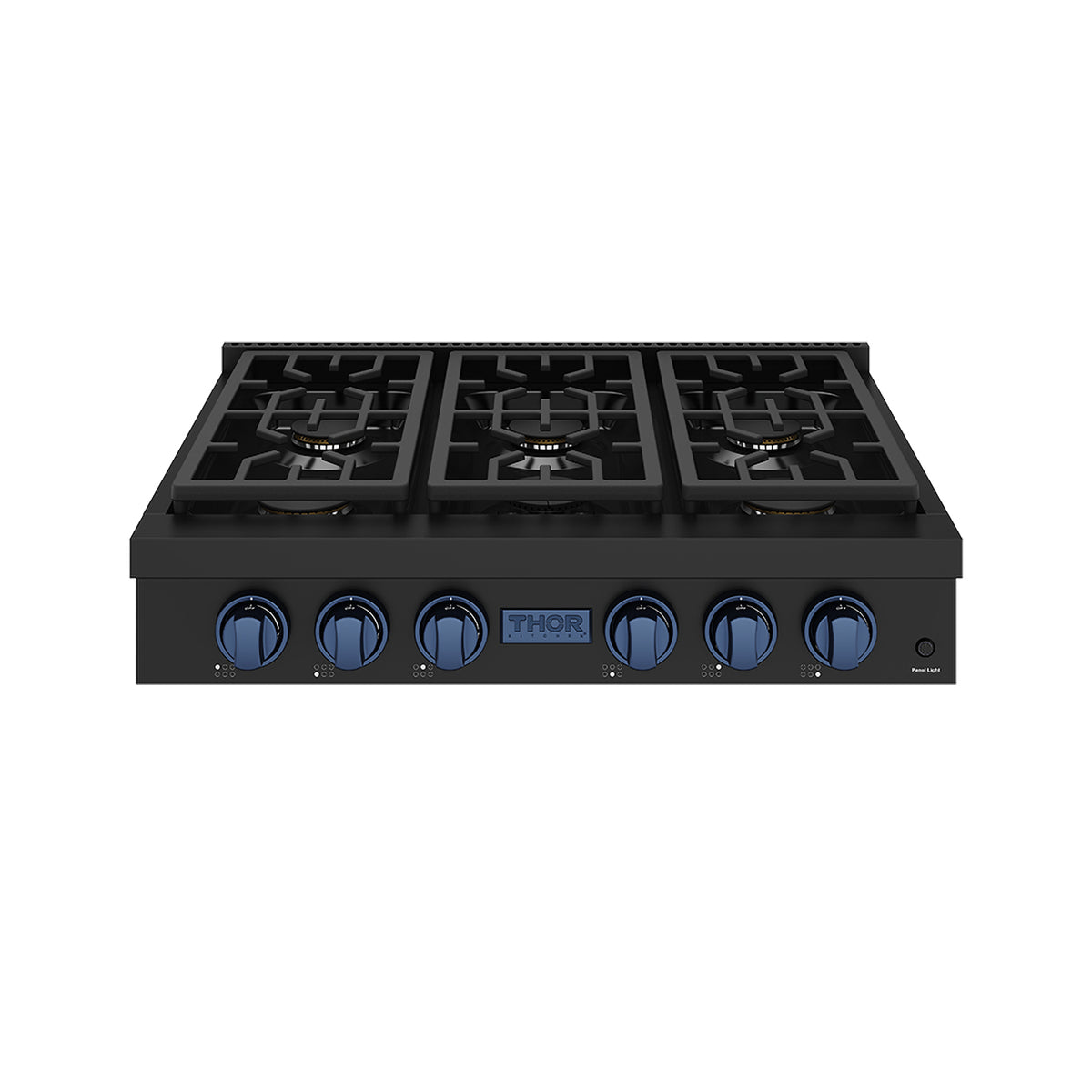 THOR x Gordon Ramsay Collection 36 Inch Professional Liquid Propane Rangetop with Knob Control – Matte Black/Blue