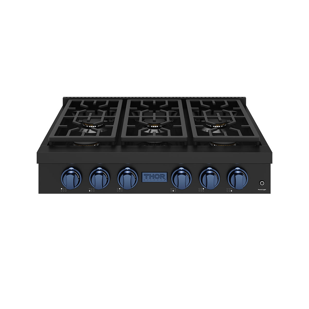 THOR x Gordon Ramsay Collection 36 Inch Professional Gas Rangetop with Knob Control – Matte Black/Blue