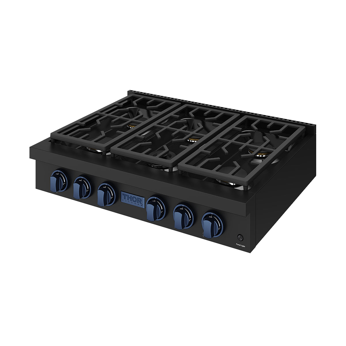 THOR x Gordon Ramsay Collection 36 Inch Professional Gas Rangetop with Knob Control – Matte Black/Blue