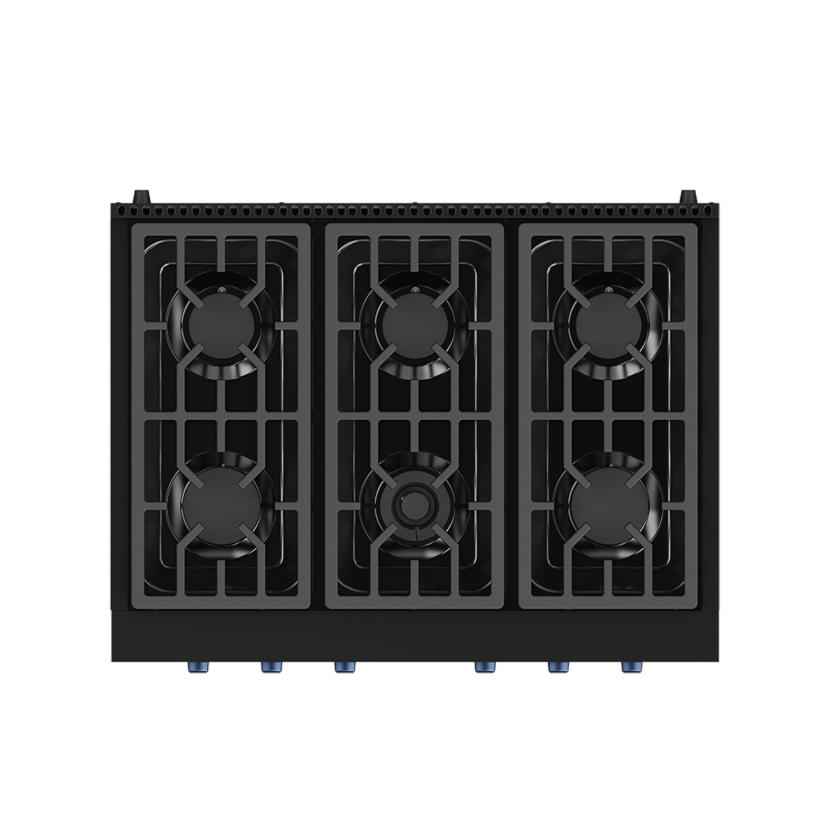THOR x Gordon Ramsay Collection 36 Inch Professional Gas Rangetop with Knob Control – Matte Black/Blue