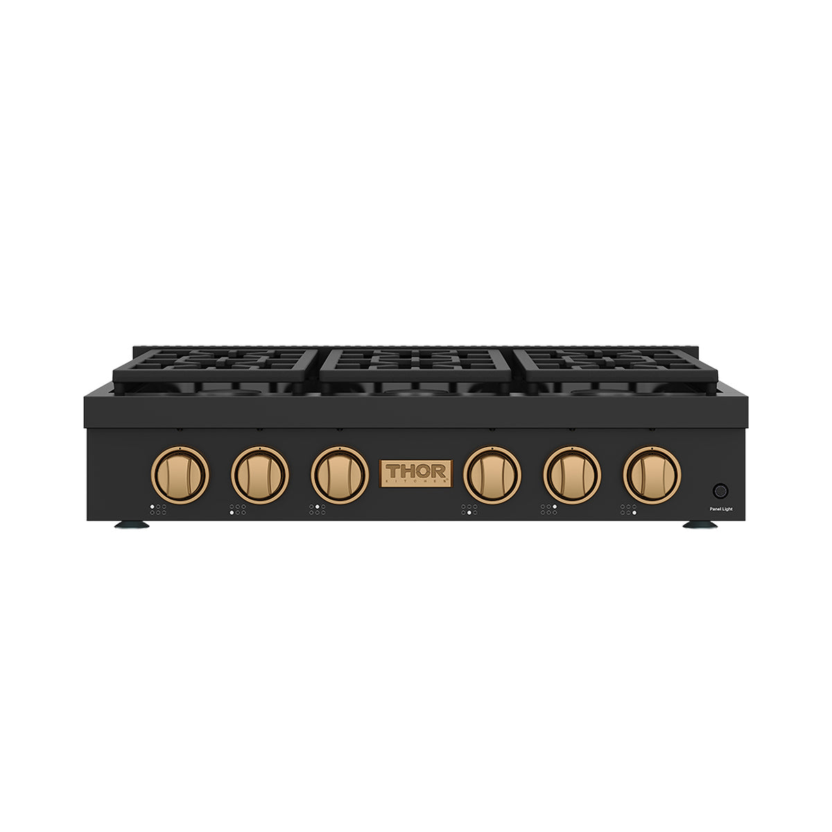 THOR x Gordon Ramsay Collection 36 Inch Professional Gas Rangetop with Knob Control – Matte Black/Bronze