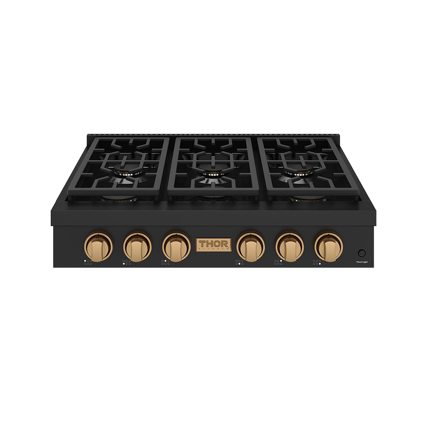 THOR x Gordon Ramsay Collection 36 Inch Professional Gas Rangetop with Knob Control – Matte Black/Bronze