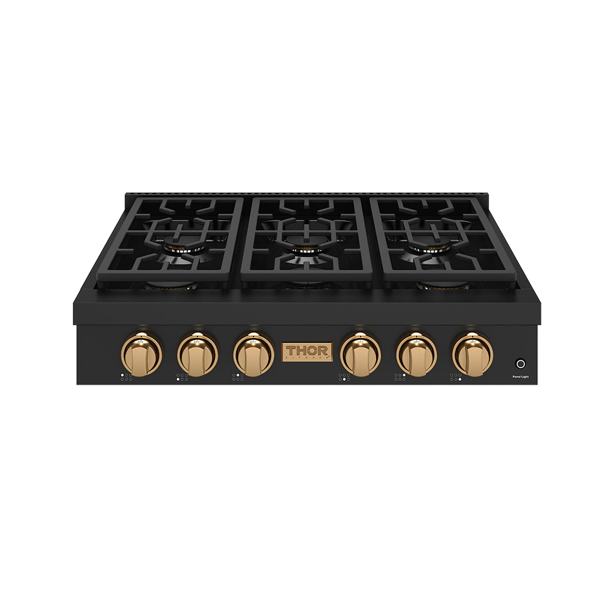 THOR x Gordon Ramsay Collection 36 Inch Professional Gas Rangetop with Knob Control – Matte Black/Bronze