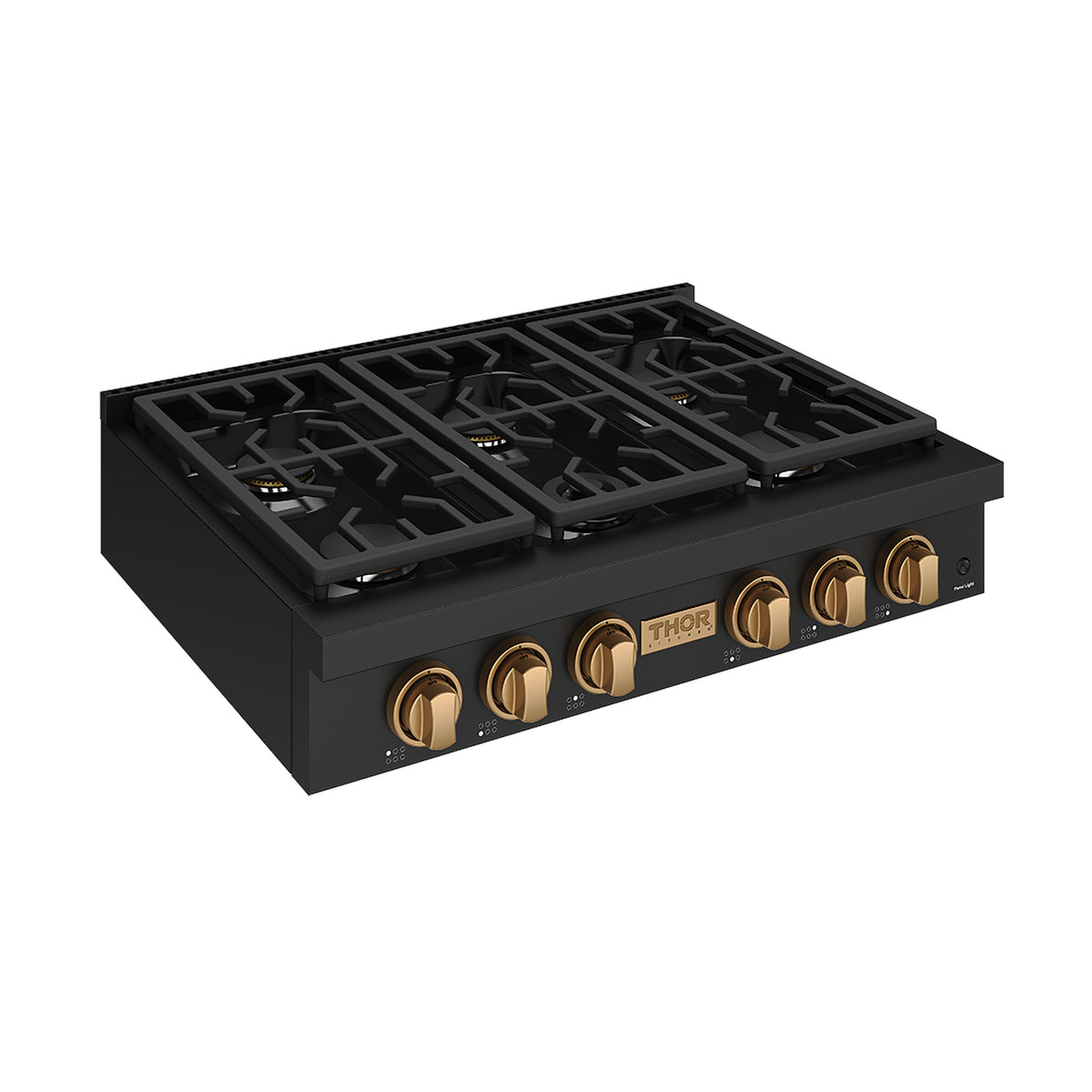THOR x Gordon Ramsay Collection 36 Inch Professional Gas Rangetop with Knob Control – Matte Black/Bronze