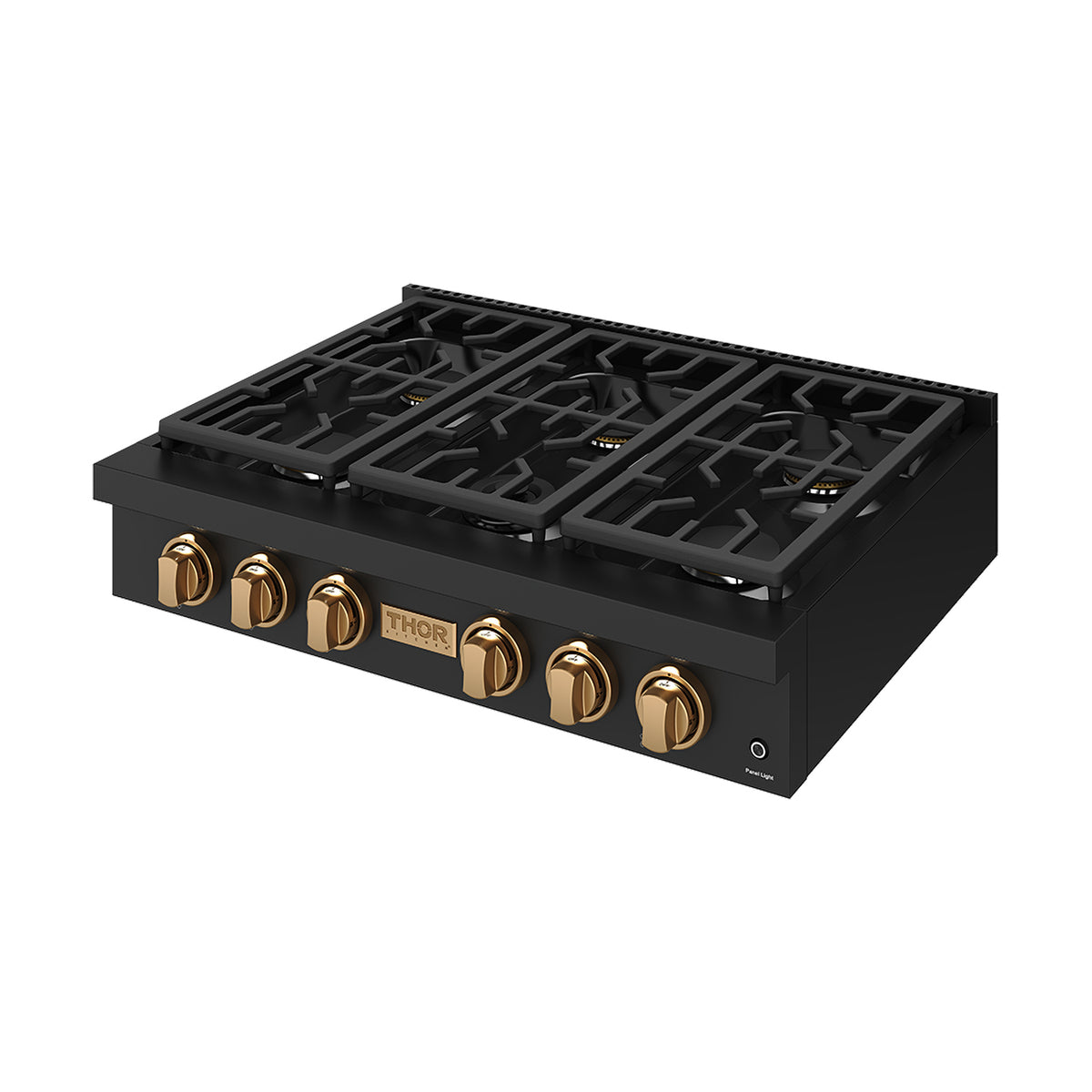 THOR x Gordon Ramsay Collection 36 Inch Professional Gas Rangetop with Knob Control – Matte Black/Bronze
