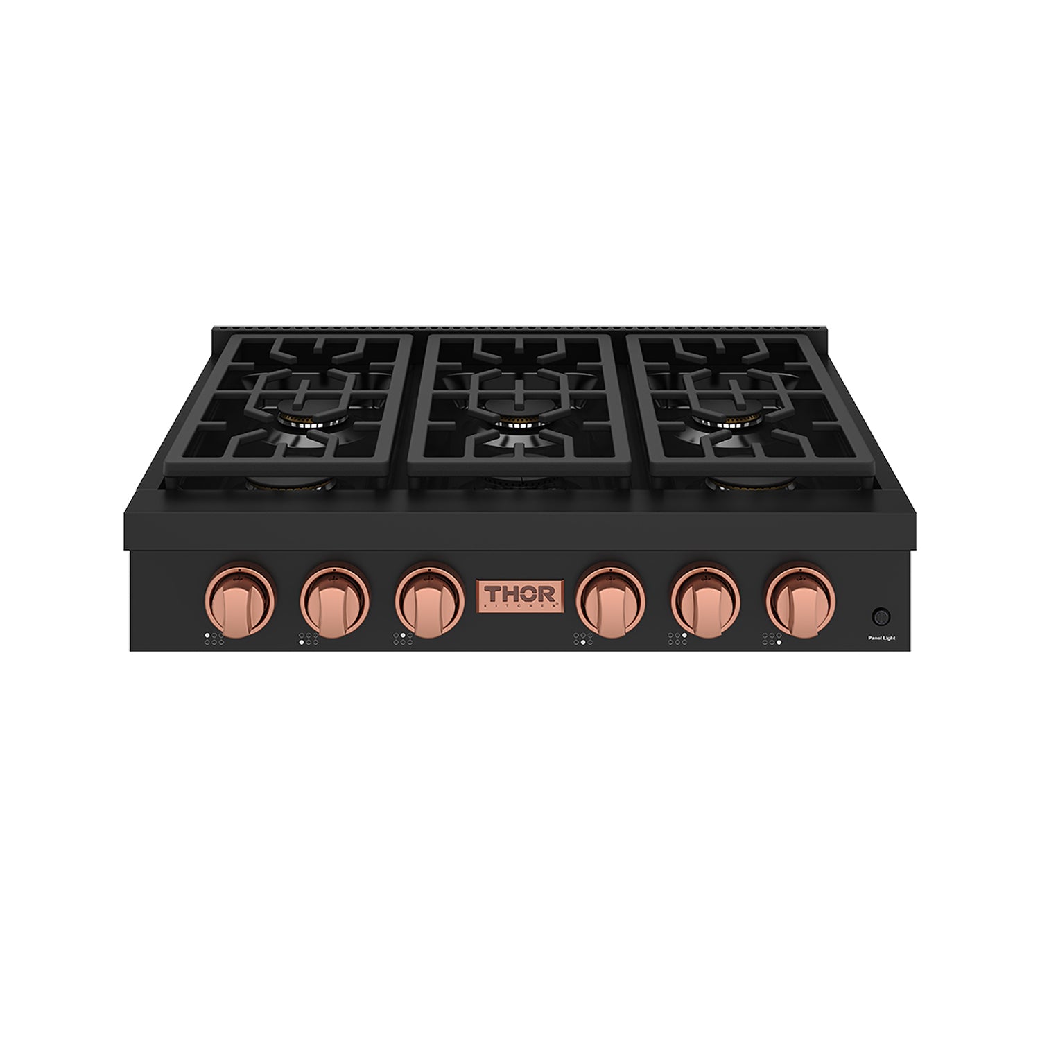 THOR x Gordon Ramsay Collection 36 Inch Professional Gas Rangetop with Knob Control – Matte Black/Rose Gold