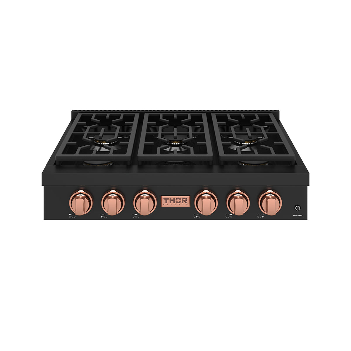 THOR x Gordon Ramsay Collection 36 Inch Professional Gas Rangetop with Knob Control – Matte Black/Rose Gold