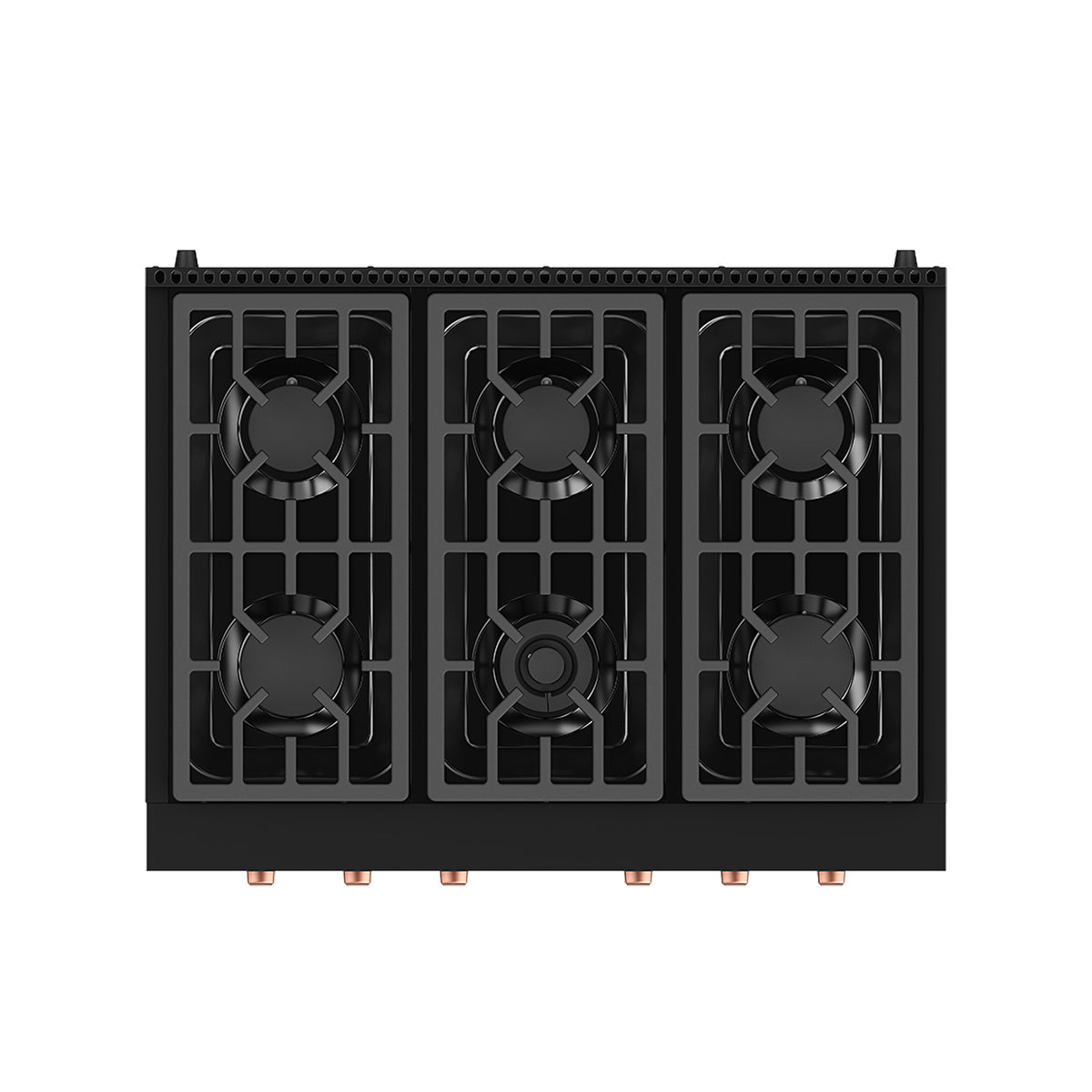 THOR x Gordon Ramsay Collection 36 Inch Professional Gas Rangetop with Knob Control – Matte Black/Rose Gold