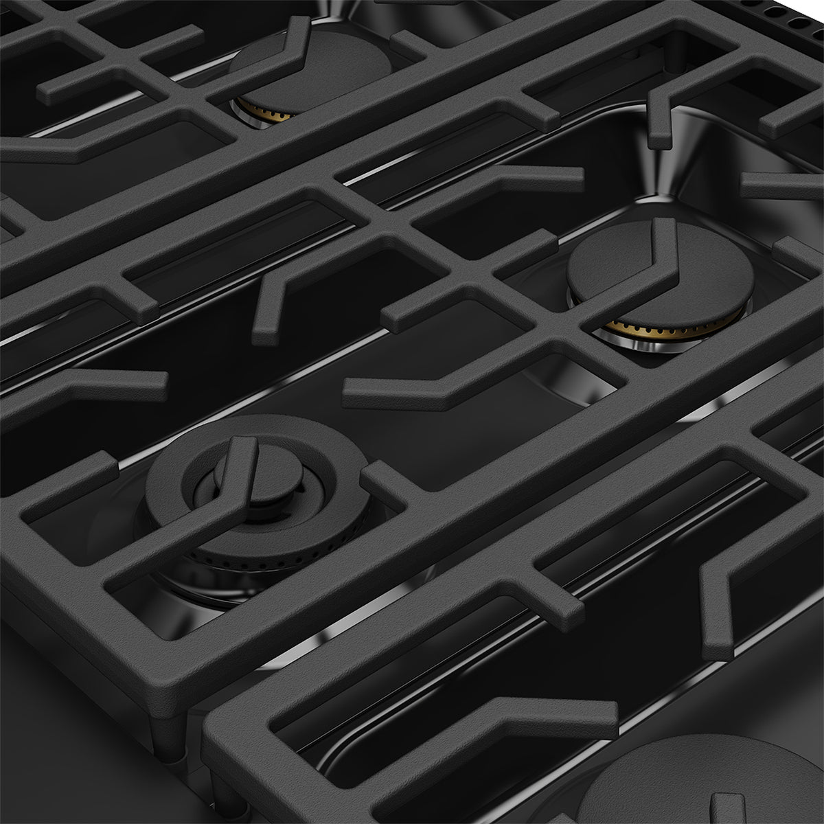 THOR x Gordon Ramsay Collection 36 Inch Professional Liquid Propane Rangetop with Knob Control – Matte Black/Stainless Steel