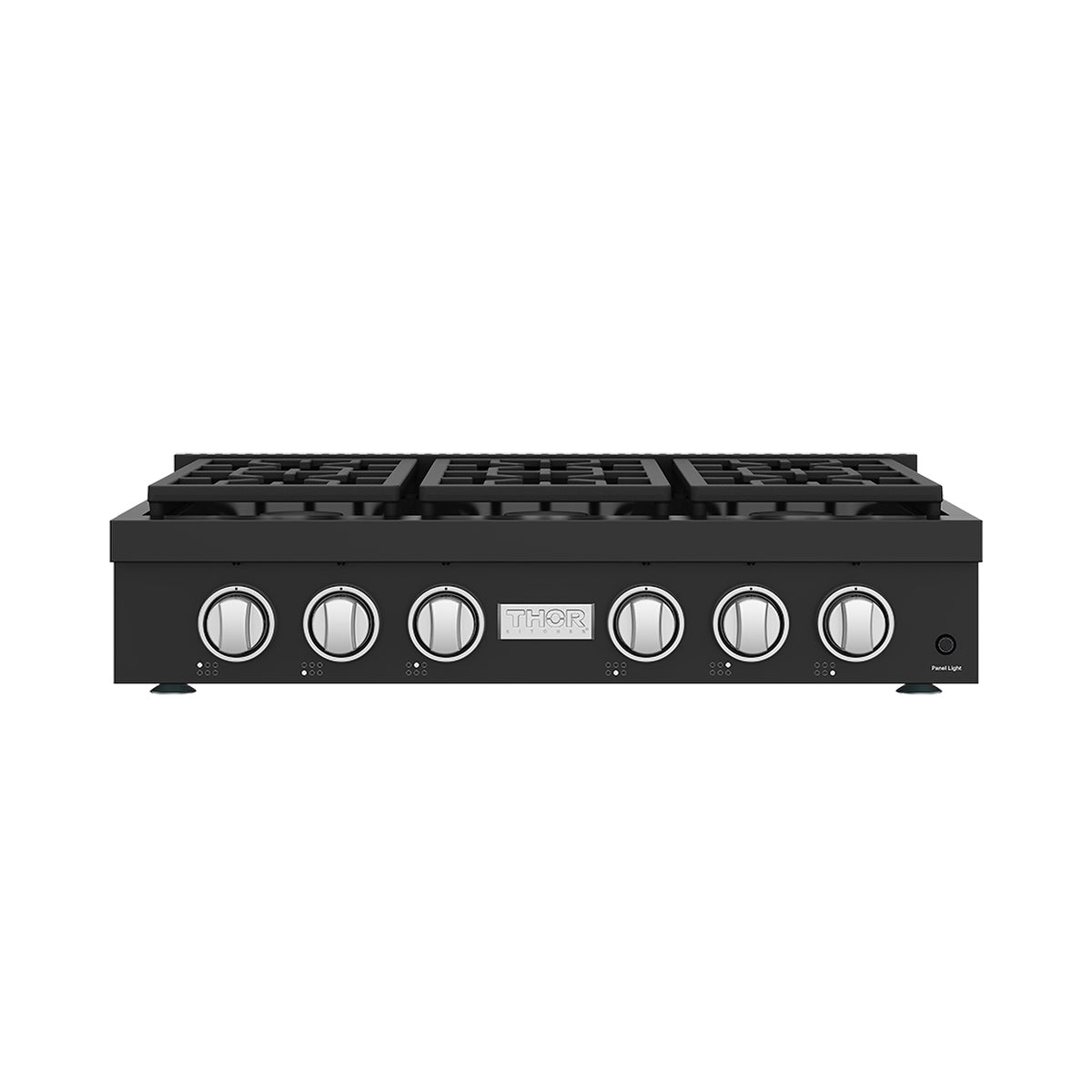 THOR x Gordon Ramsay Collection 36 Inch Professional Liquid Propane Rangetop with Knob Control – Matte Black/Stainless Steel