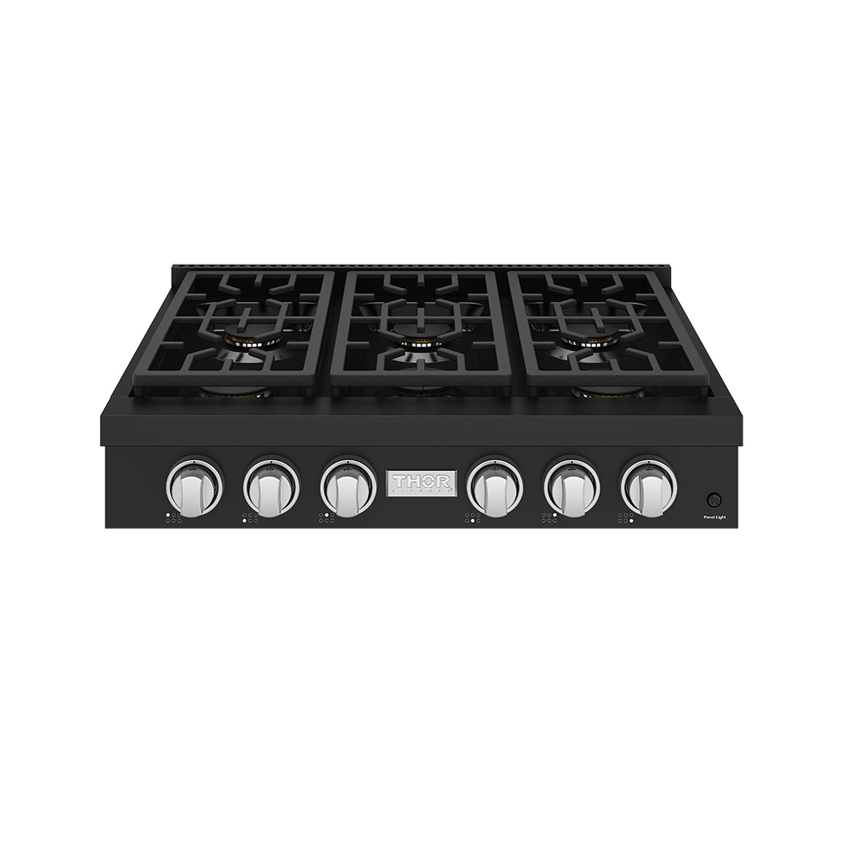 THOR x Gordon Ramsay Collection 36 Inch Professional Liquid Propane Rangetop with Knob Control – Matte Black/Stainless Steel