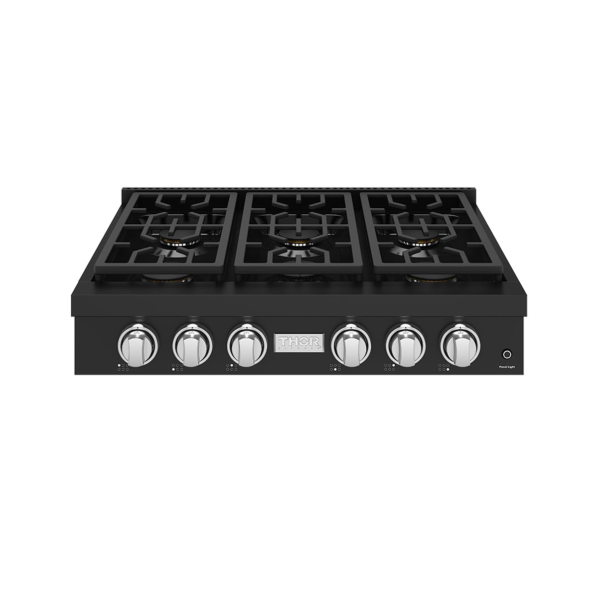 THOR x Gordon Ramsay Collection 36 Inch Professional Liquid Propane Rangetop with Knob Control – Matte Black/Stainless Steel
