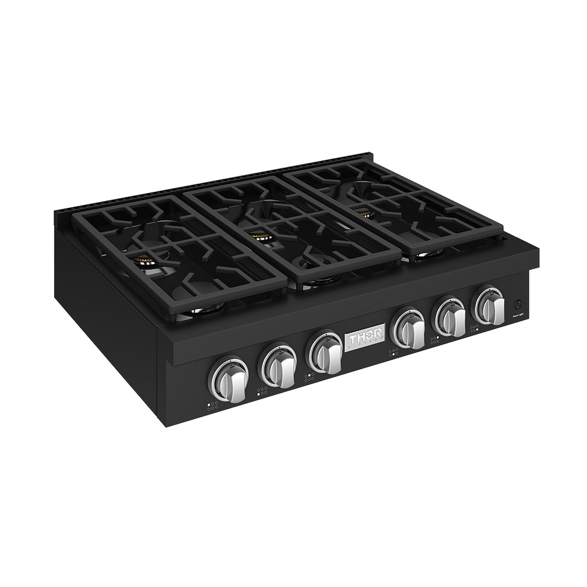 THOR x Gordon Ramsay Collection 36 Inch Professional Liquid Propane Rangetop with Knob Control – Matte Black/Stainless Steel