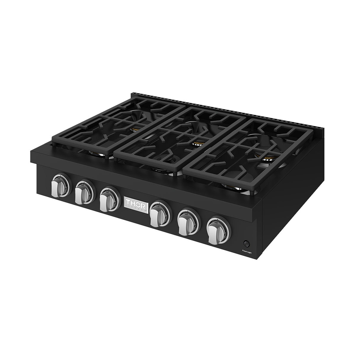 THOR x Gordon Ramsay Collection 36 Inch Professional Liquid Propane Rangetop with Knob Control – Matte Black/Stainless Steel