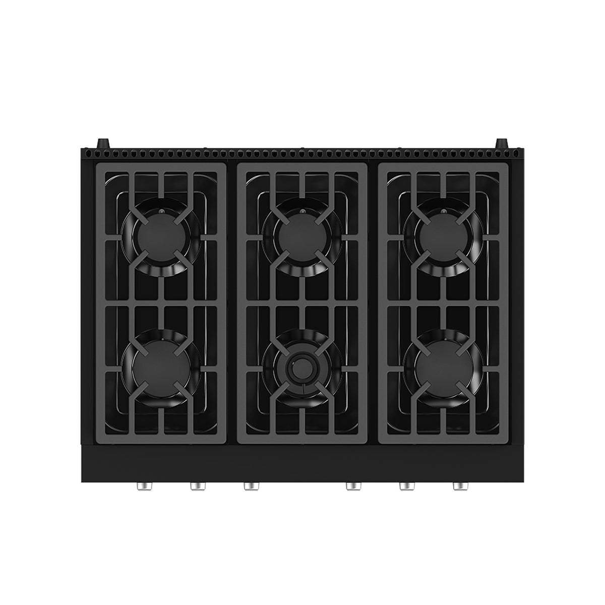 THOR x Gordon Ramsay Collection 36 Inch Professional Liquid Propane Rangetop with Knob Control – Matte Black/Stainless Steel