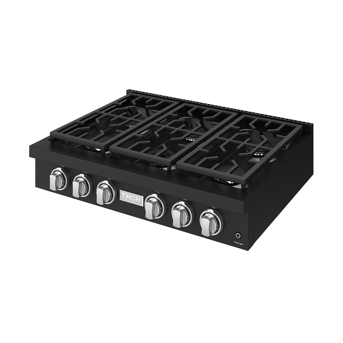 THOR x Gordon Ramsay Collection 36 Inch Professional Liquid Propane Rangetop with Knob Control – Matte Black/Stainless Steel