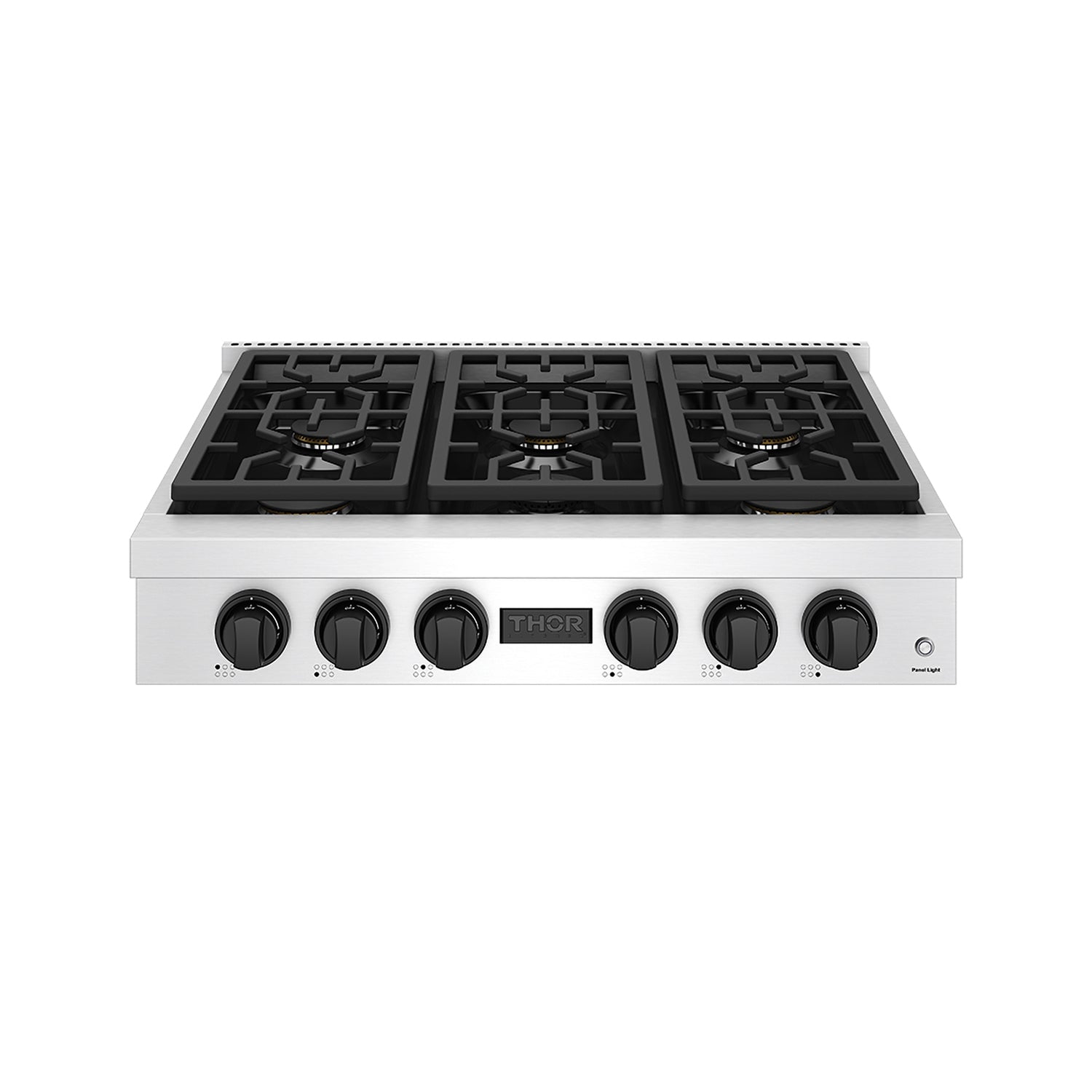 THOR x Gordon Ramsay Collection 36 Inch Professional Liquid Propane Rangetop with Knob Control – Stainless Steel/Black