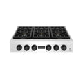 THOR x Gordon Ramsay Collection 36 Inch Professional Liquid Propane Rangetop with Knob Control – Stainless Steel/Black