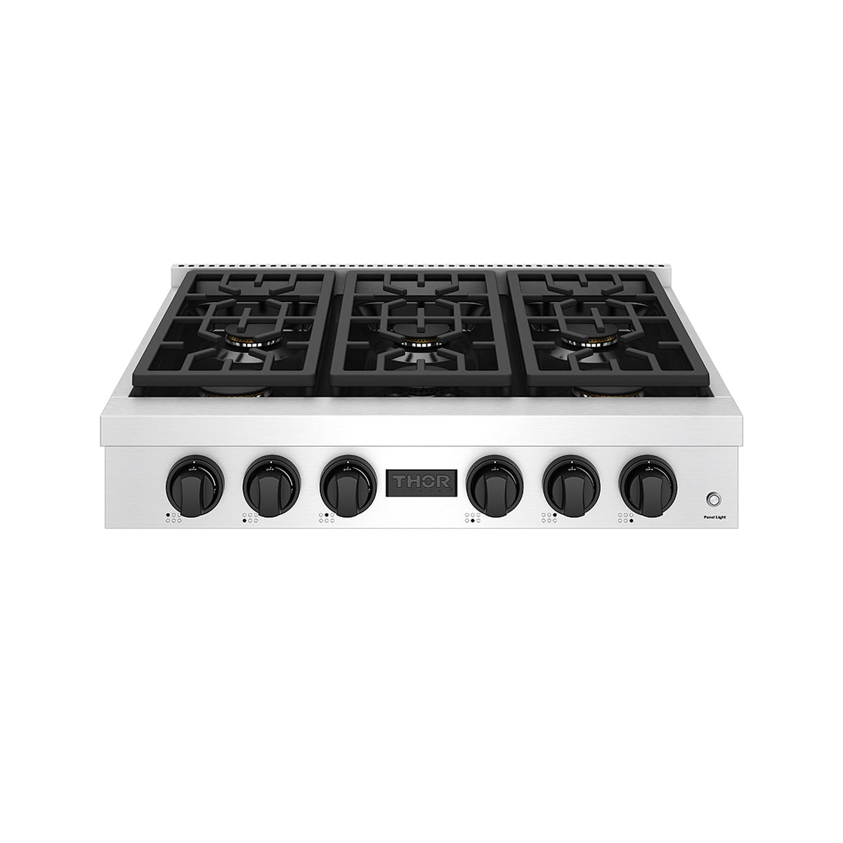THOR x Gordon Ramsay Collection 36 Inch Professional Liquid Propane Rangetop with Knob Control – Stainless Steel/Black