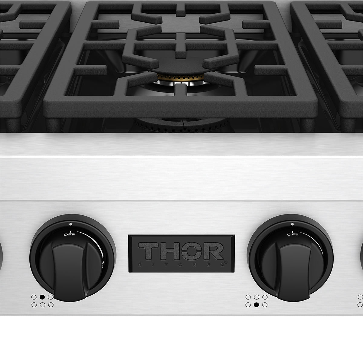 THOR x Gordon Ramsay Collection 36 Inch Professional Liquid Propane Rangetop with Knob Control – Stainless Steel/Black