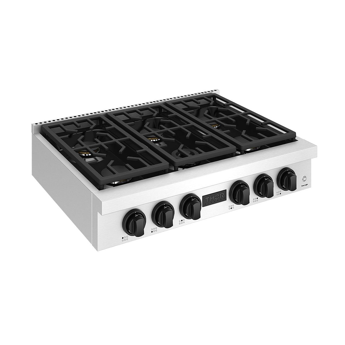THOR x Gordon Ramsay Collection 36 Inch Professional Liquid Propane Rangetop with Knob Control – Stainless Steel/Black