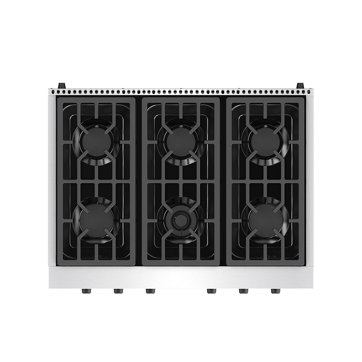 THOR x Gordon Ramsay Collection 36 Inch Professional Liquid Propane Rangetop with Knob Control – Stainless Steel/Black