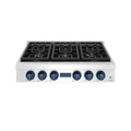 THOR x Gordon Ramsay Collection 36 Inch Professional Liquid Propane Rangetop with Knob Control – Stainless Steel/Blue