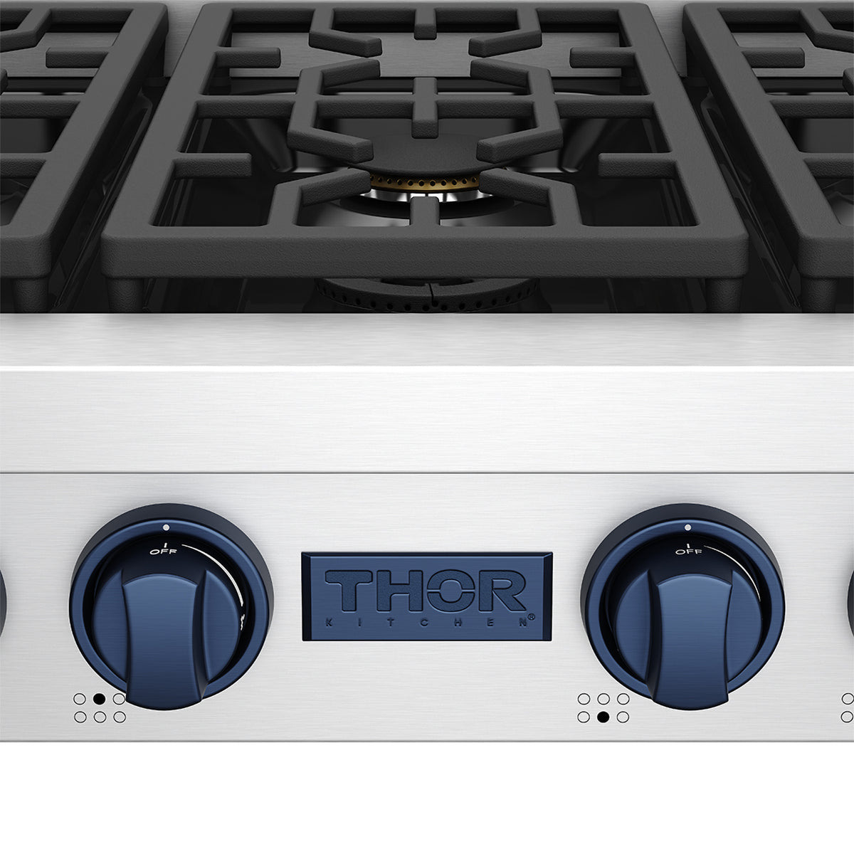 THOR x Gordon Ramsay Collection 36 Inch Professional Liquid Propane Rangetop with Knob Control – Stainless Steel/Blue