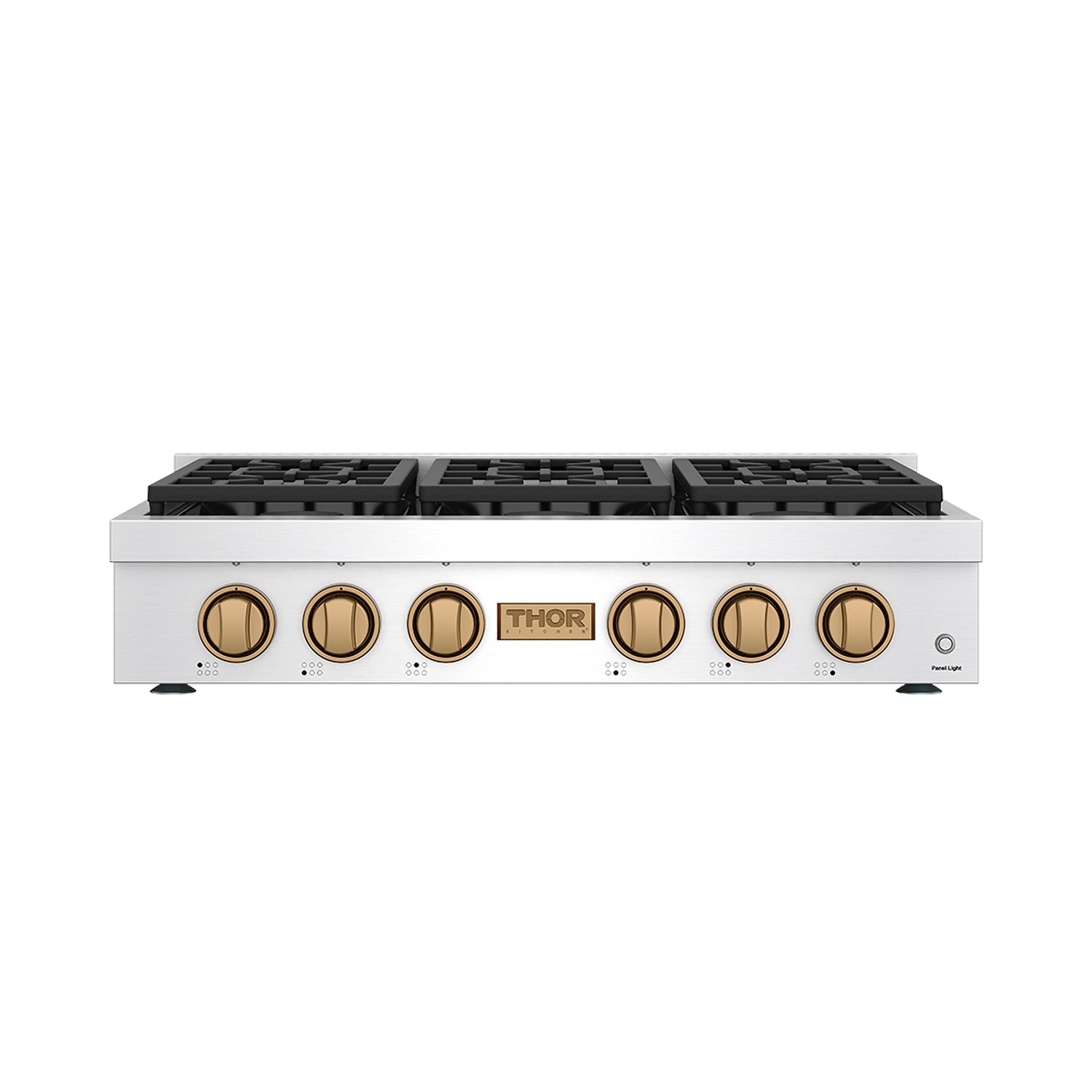 THOR x Gordon Ramsay Collection 36 Inch Professional Liquid Propane Rangetop with Knob Control – Stainless Steel/Bronze