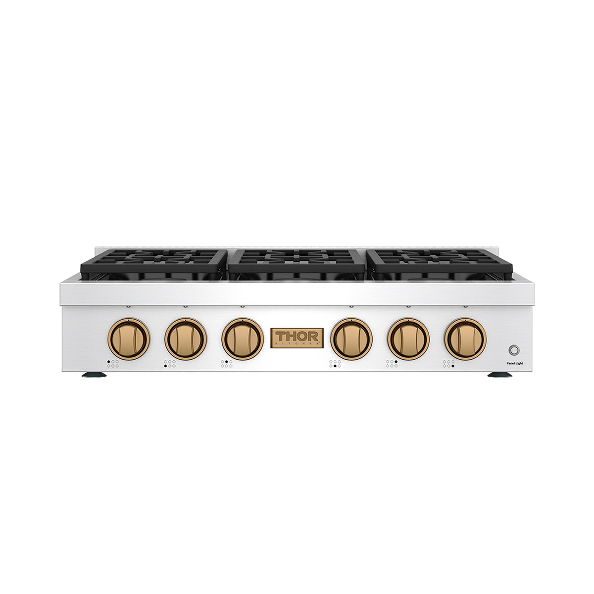 THOR x Gordon Ramsay Collection 36 Inch Professional Liquid Propane Rangetop with Knob Control – Stainless Steel/Bronze