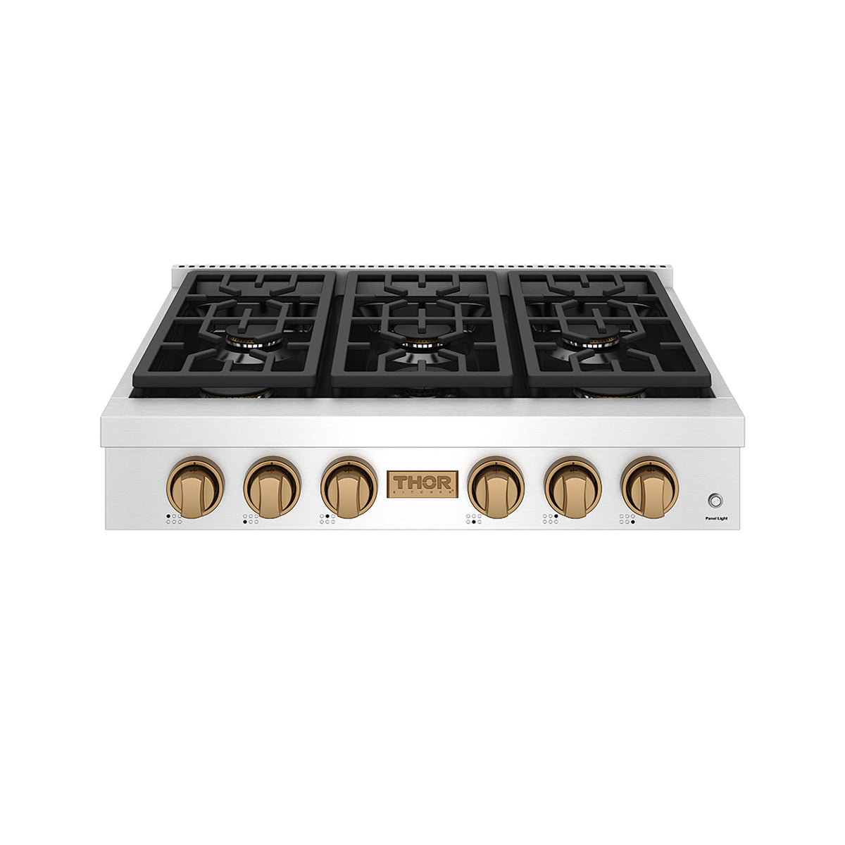 THOR x Gordon Ramsay Collection 36 Inch Professional Gas Rangetop with Knob Control – Stainless Steel/Bronze