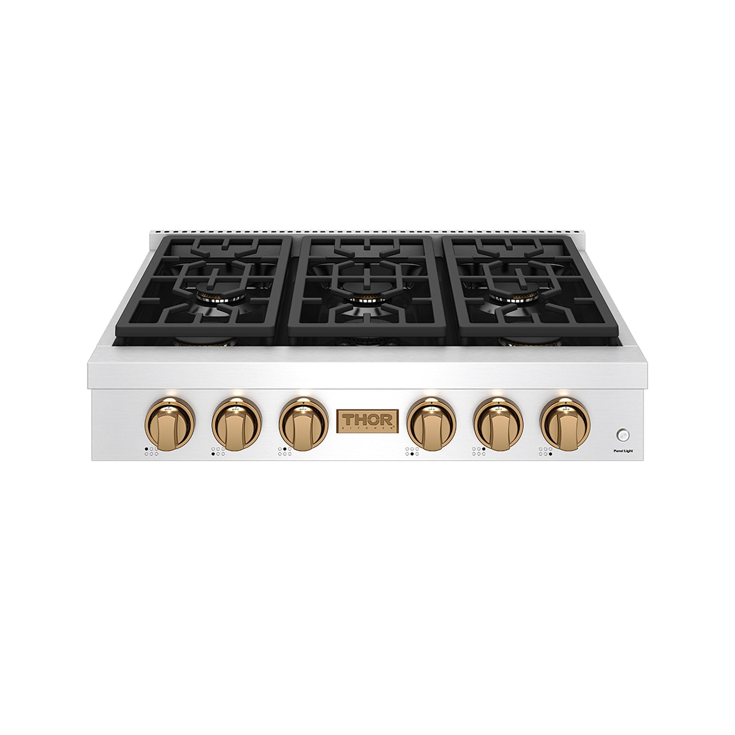THOR x Gordon Ramsay Collection 36 Inch Professional Gas Rangetop with Knob Control – Stainless Steel/Bronze