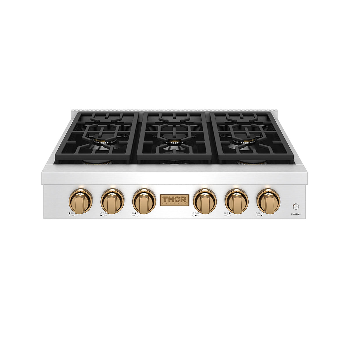 THOR x Gordon Ramsay Collection 36 Inch Professional Gas Rangetop with Knob Control – Stainless Steel/Bronze
