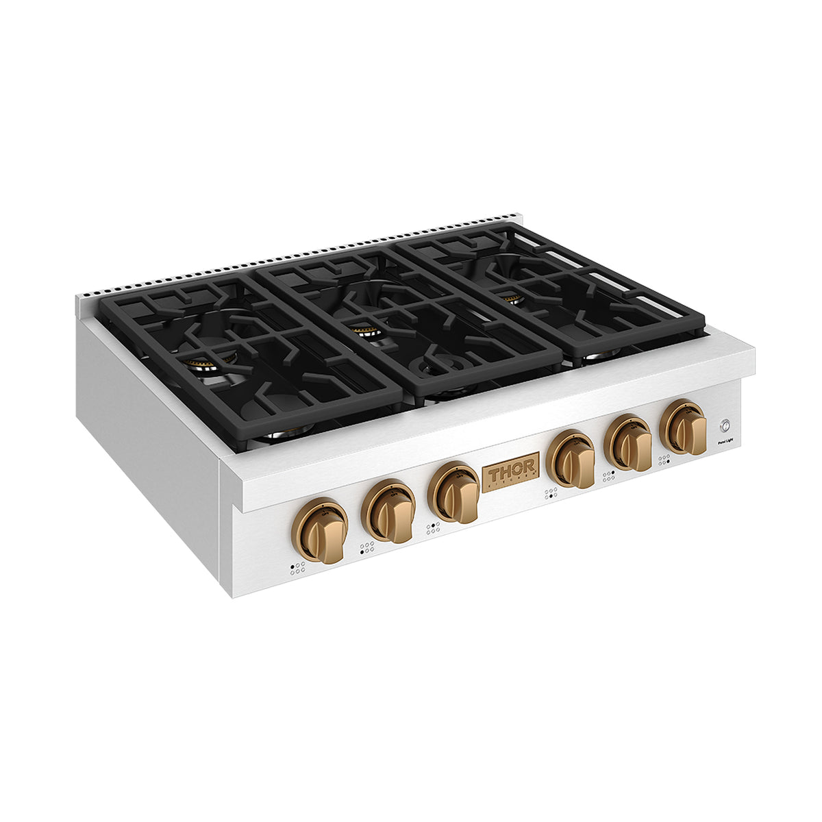 THOR x Gordon Ramsay Collection 36 Inch Professional Gas Rangetop with Knob Control – Stainless Steel/Bronze