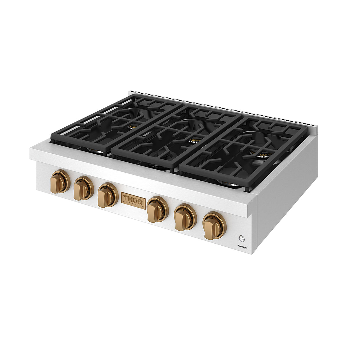 THOR x Gordon Ramsay Collection 36 Inch Professional Gas Rangetop with Knob Control – Stainless Steel/Bronze