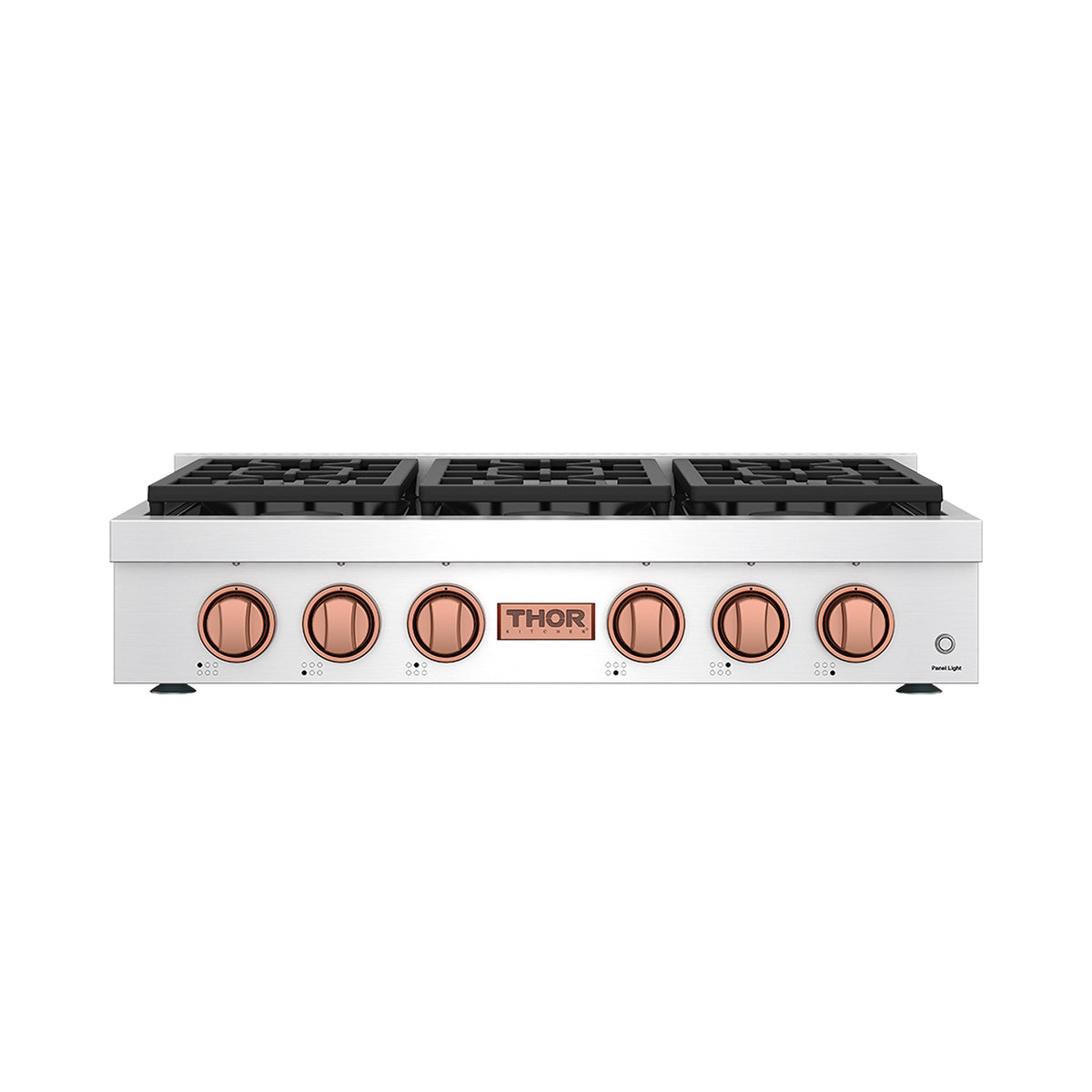 THOR x Gordon Ramsay Collection 36 Inch Professional Gas Rangetop with Knob Control – Stainless Steel/Rose Gold