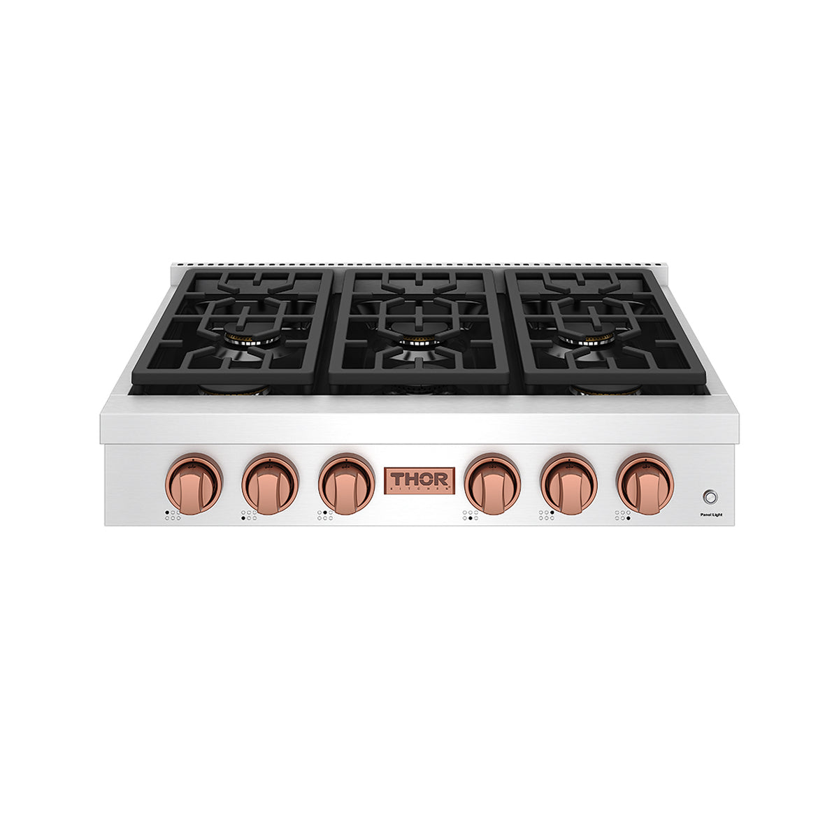 THOR x Gordon Ramsay Collection 36 Inch Professional Gas Rangetop with Knob Control – Stainless Steel/Rose Gold