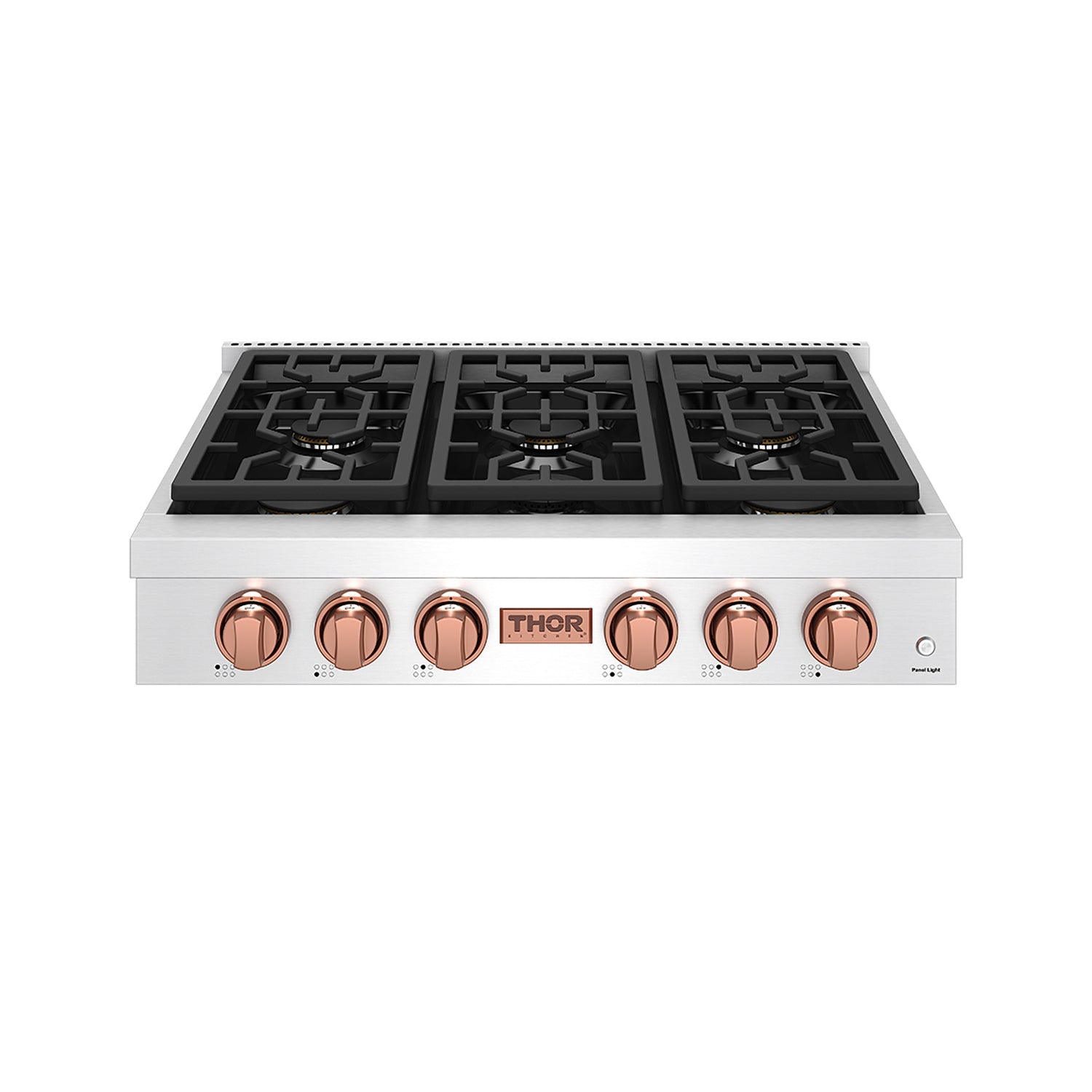THOR x Gordon Ramsay Collection 36 Inch Professional Gas Rangetop with Knob Control – Stainless Steel/Rose Gold