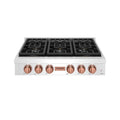 THOR x Gordon Ramsay Collection 36 Inch Professional Gas Rangetop with Knob Control – Stainless Steel/Rose Gold