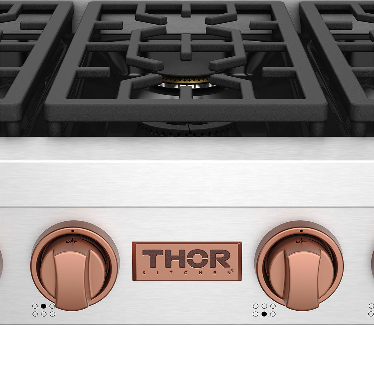 THOR x Gordon Ramsay Collection 36 Inch Professional Gas Rangetop with Knob Control – Stainless Steel/Rose Gold