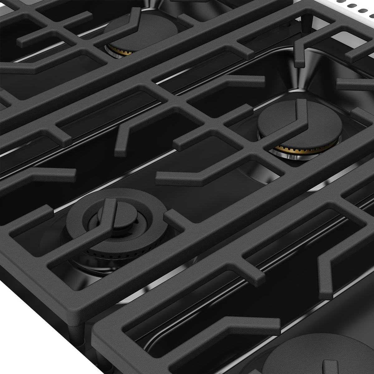 36 Inch Professional Gas Rangetop with Knob Control in White | Gordon Ramsay Series