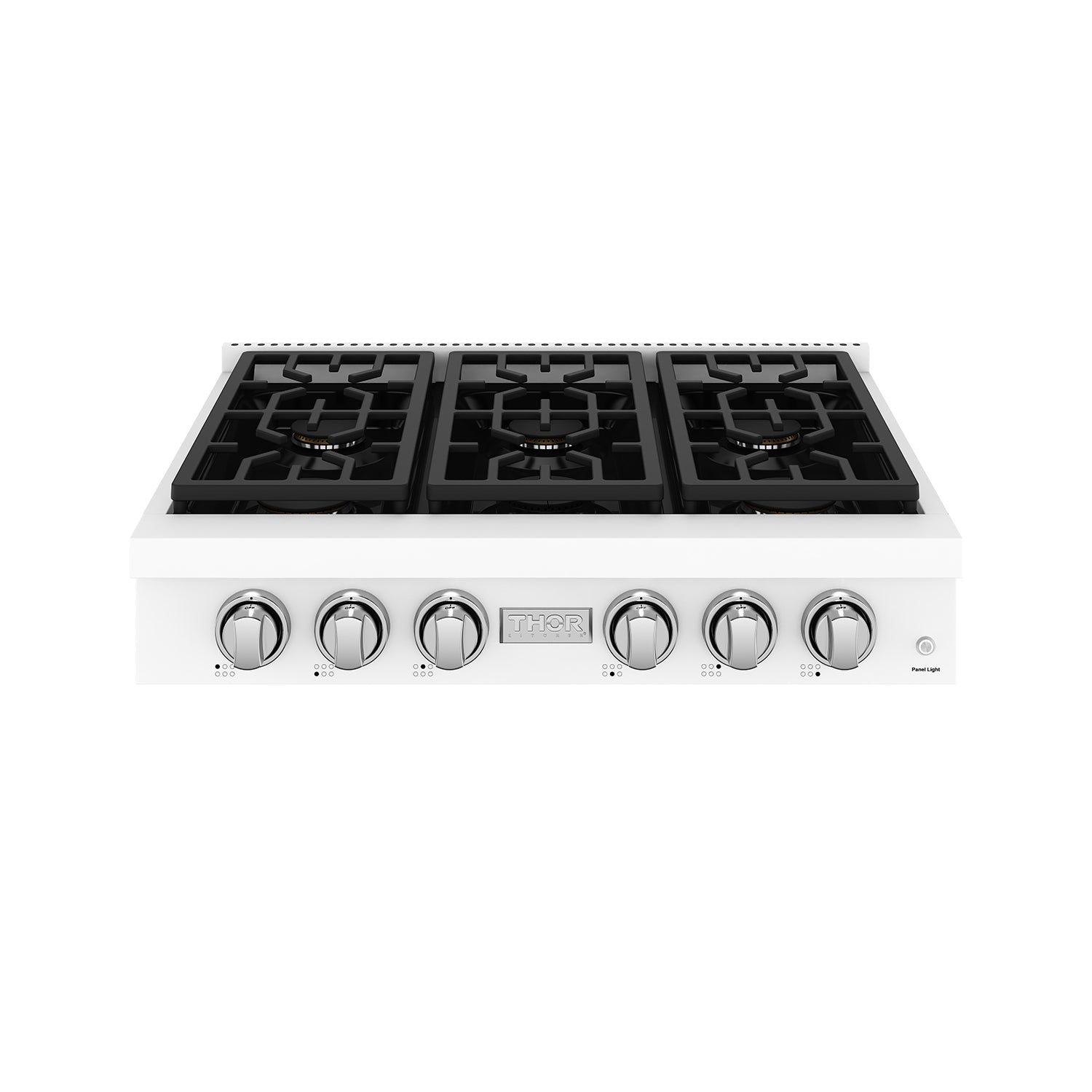 36 Inch Professional Gas Rangetop with Knob Control in White | Gordon Ramsay Series