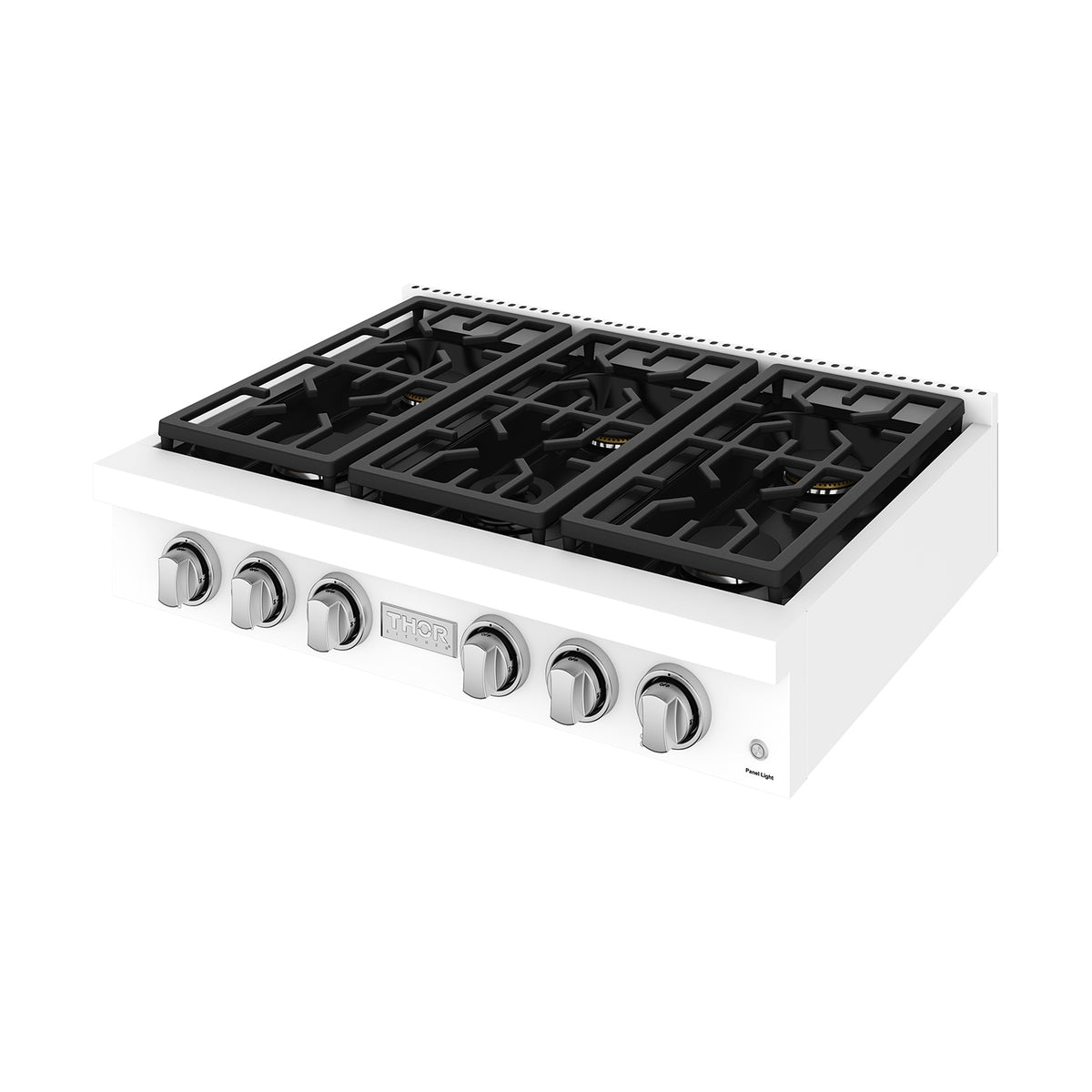 36 Inch Professional Gas Rangetop with Knob Control in White | Gordon Ramsay Series
