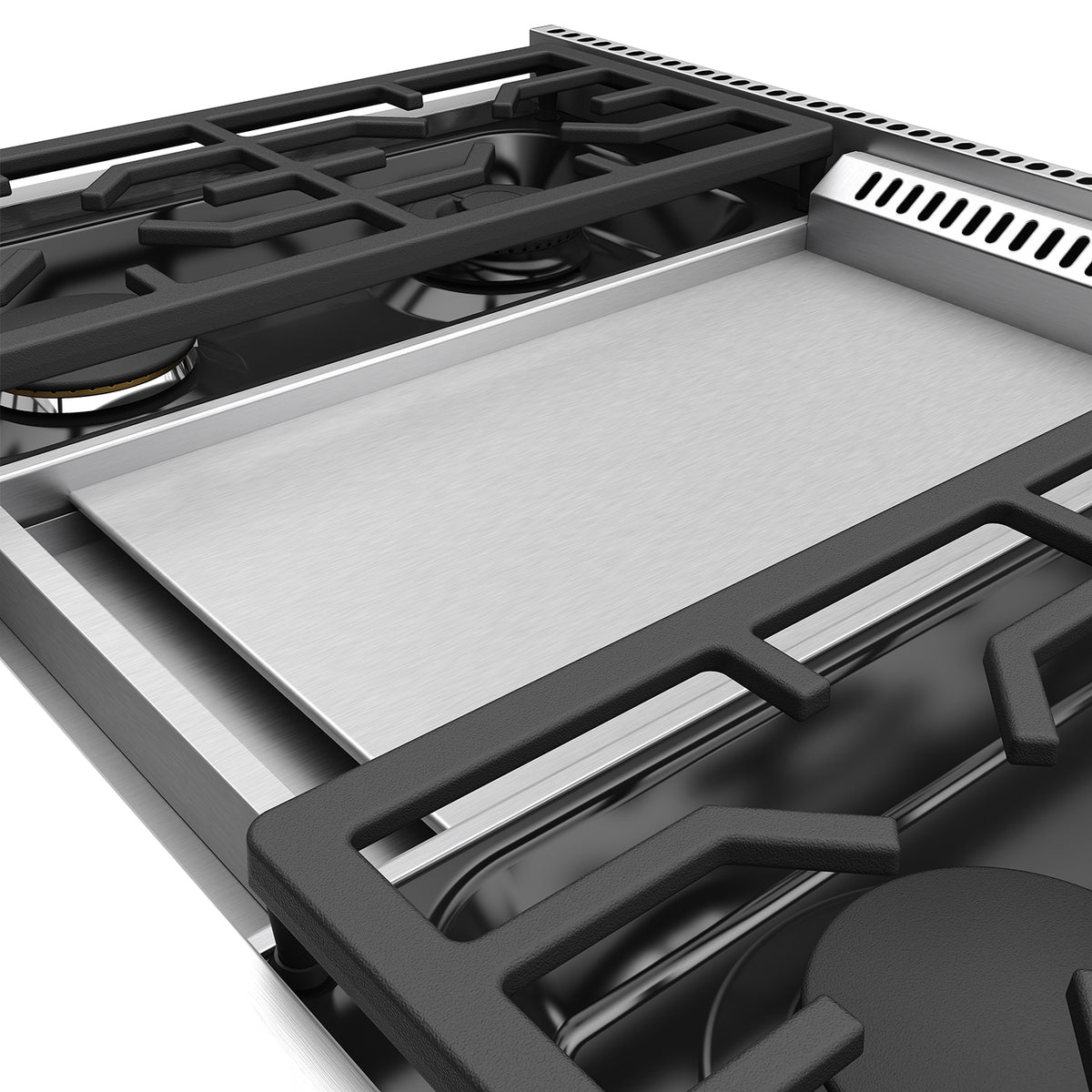 THOR x Gordon Ramsay Collection 48 Inch Professional Liquid Propane Rangetop with Knob Control – Stainless Steel/Black