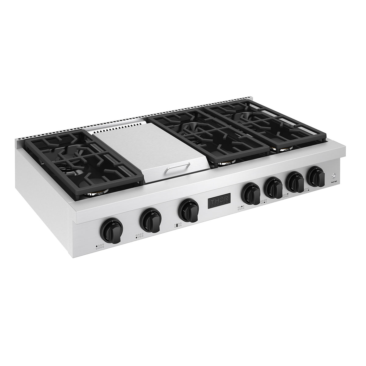 THOR x Gordon Ramsay Collection 48 Inch Professional Liquid Propane Rangetop with Knob Control – Stainless Steel/Black